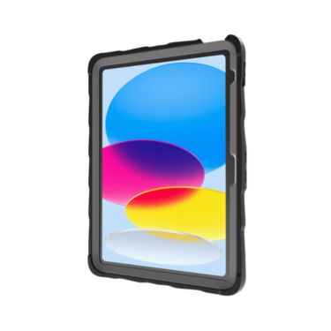 Gumdrop Cases - iPad 10.9 (10th Gen) 2022 DropTech with Screen Protector Drop Protection Case TechShell Certified Clear Back Ideal for Asset Tagging - Black