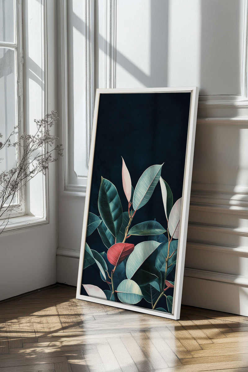 FEUILLAGE NOCTURNE, Oeuvre sur toile étirée