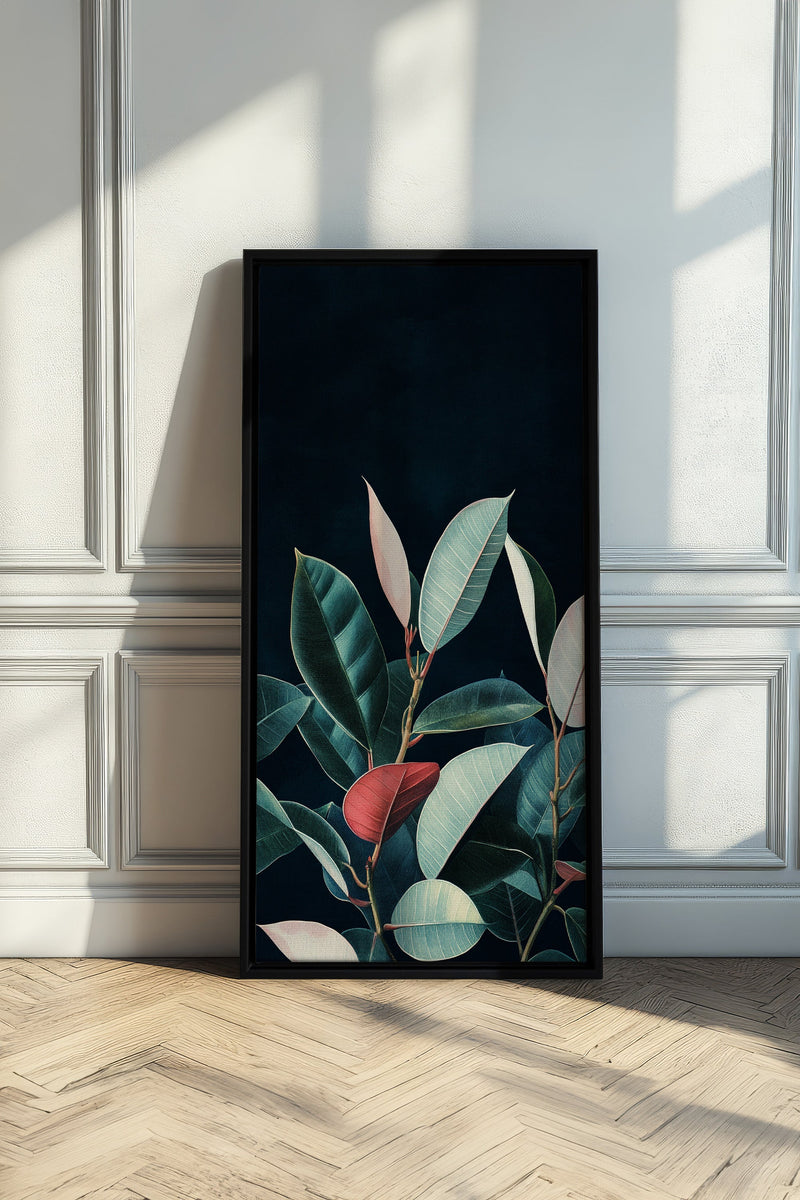 FEUILLAGE NOCTURNE, Oeuvre sur toile étirée