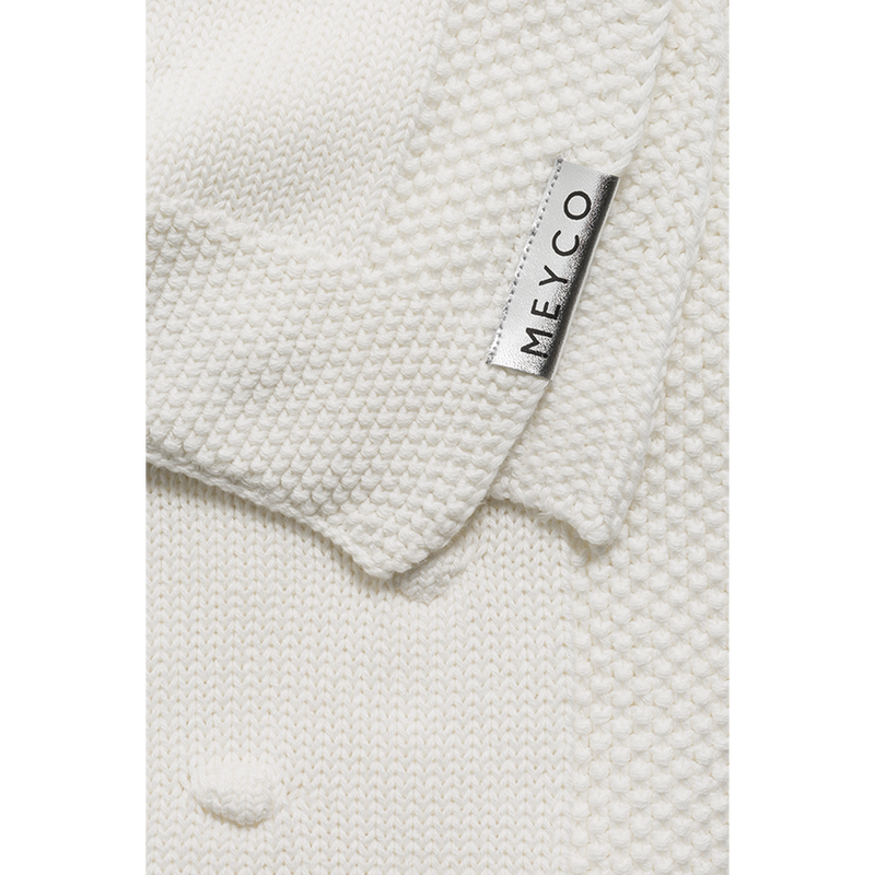 Meyco Baby Knots Knitted Baby Blanket – Offwhite – additional product detail or lifestyle view