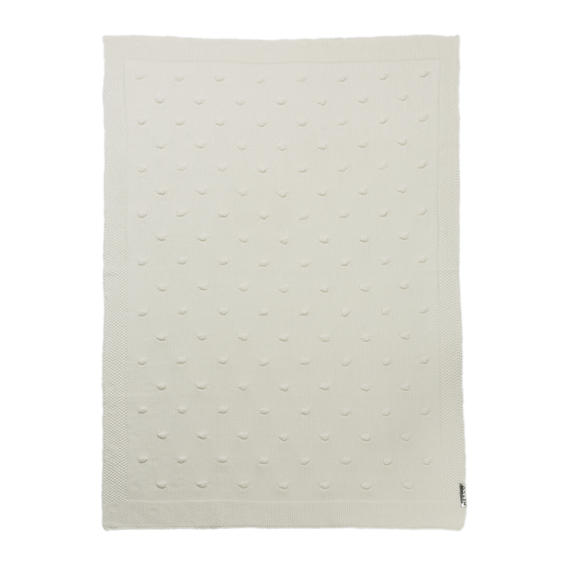 Meyco Baby Knots Knitted Baby Blanket – Offwhite – additional product detail or lifestyle view