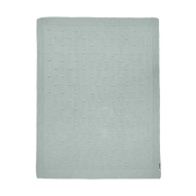 Meyco Baby Knots Knitted Baby Blanket – Stone Green – additional product detail or lifestyle view
