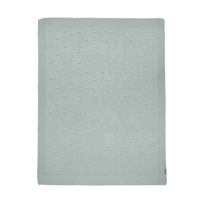 Meyco Baby Knots Knitted Baby Blanket – Stone Green – additional product detail or lifestyle view