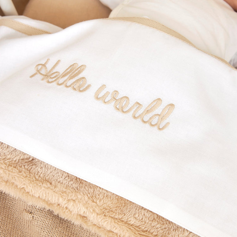 Meyco Baby Mini Knots Teddy Baby Blanket – Sand – additional product detail or lifestyle view