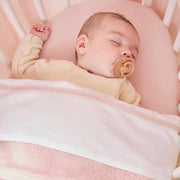 Meyco Baby Mini Knots Teddy Baby Blanket – Soft Pink – additional product detail or lifestyle view