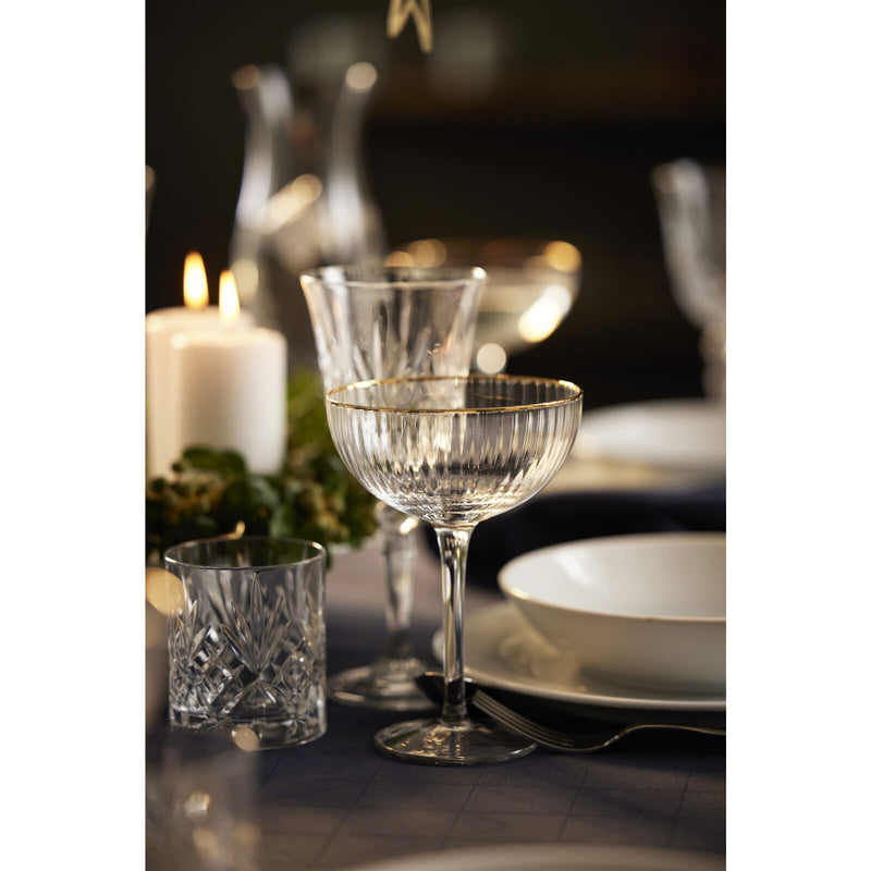 Lyngby Glas – Palermo Gold Cocktail Glasses (4-Pack) – 315 mL – lifestyle view 12