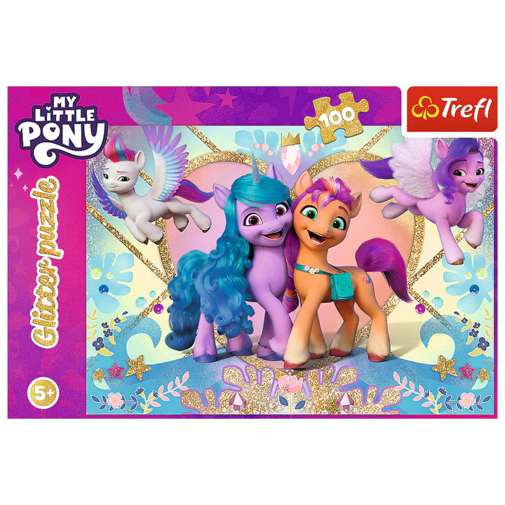 Trefl - PUZZLE - MY LITTLE PONY SHINY - PONIES GLITTER PONIES - 100pcs