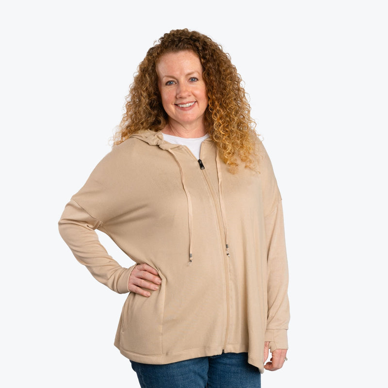 LUG - Bolero Brushed Sweater Knit Zip-Up