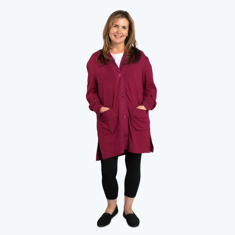 LUG - Dolly Brushed Sweater Knit Button Front Cardigan