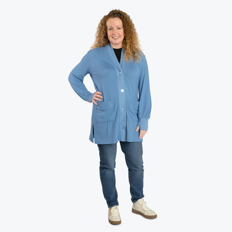 LUG - Dolly Brushed Sweater Knit Button Front Cardigan