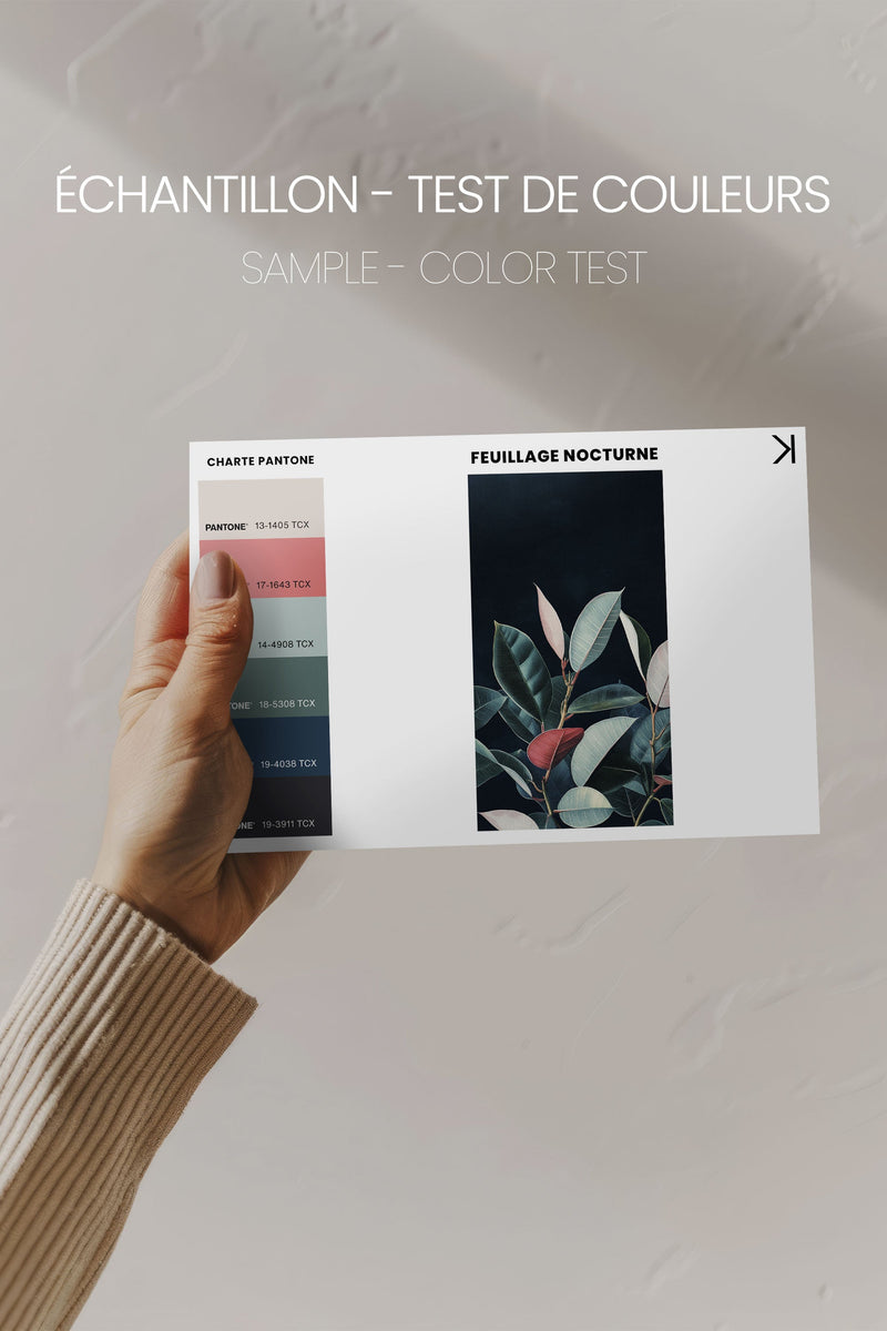 FEUILLAGE NOCTURNE, Oeuvre sur toile étirée