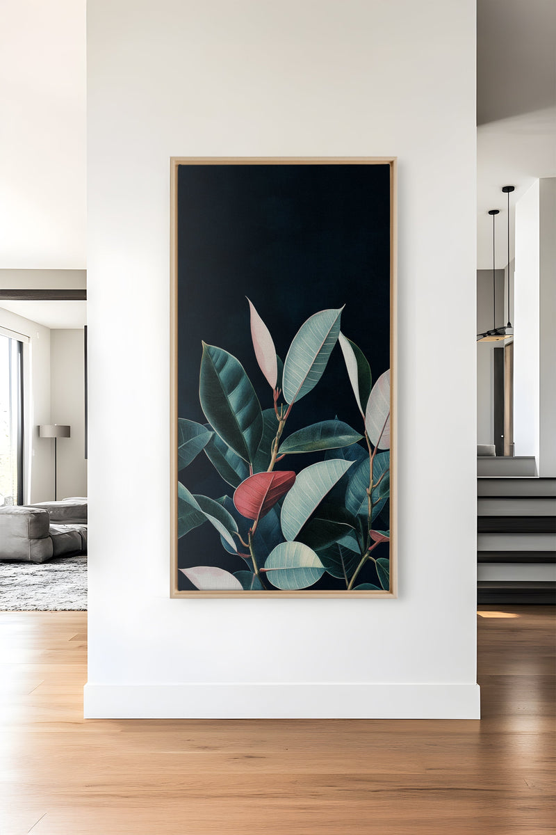 FEUILLAGE NOCTURNE, Oeuvre sur toile étirée