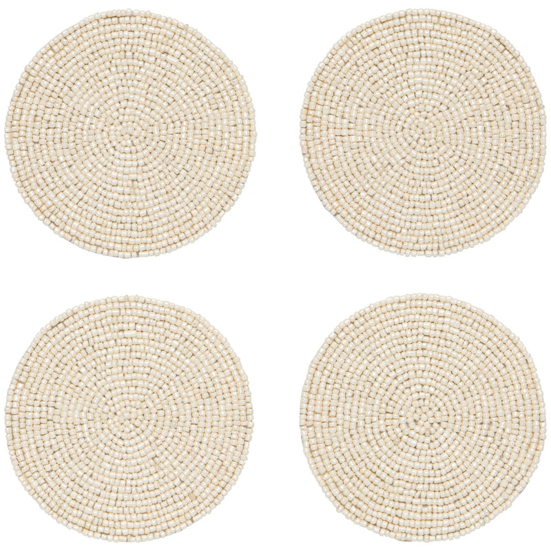 Heirloom - Ivory Beaded Coasters Set of 4