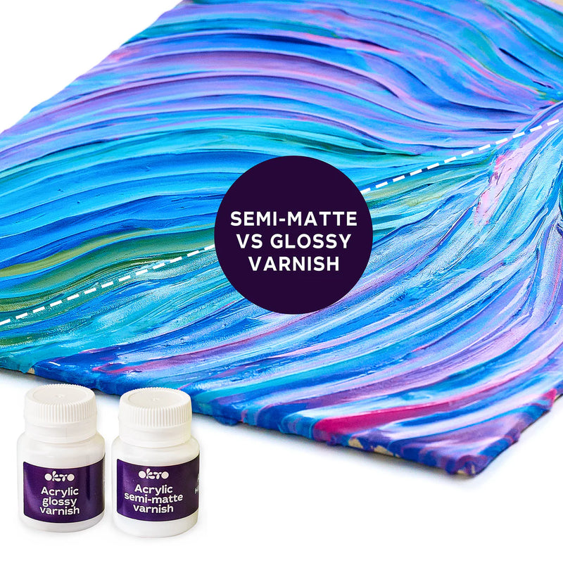 OKTO - ACRYLIC GLOSSY VARNISH + BRUSH - Limolin 