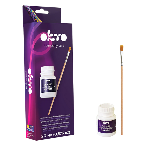OKTO - VERNIS ACRYLIQUE SEMI-MATTE + BRUSH - Limolin 