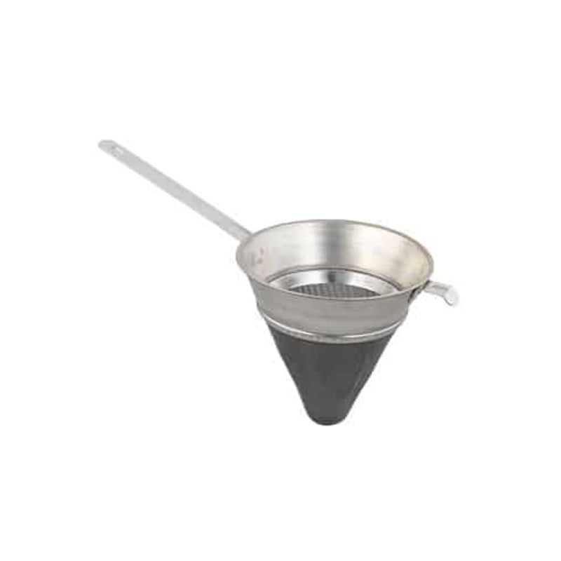 Browne - Bouillon Strainer - Extra - Fine Mesh - Pan Hook - 8" / 20.3 cm - Stainless Steel