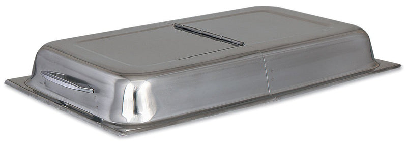 Browne - Chafer Dome Cover - Full Size - Hinged - Stainless Steel - 21.5x13x2.8" / 54.6x33x7 cm
