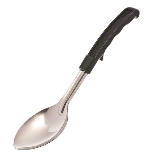 Browne - Conventional Serving Spoon - Solid - with Plastic Handle - 11" / 27.9 cm - 1.5 mm Thickness - Stainless Steel