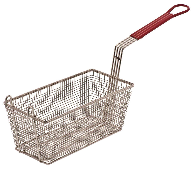 Browne - Fry Basket - Rectangle - Nickel - Red Handle