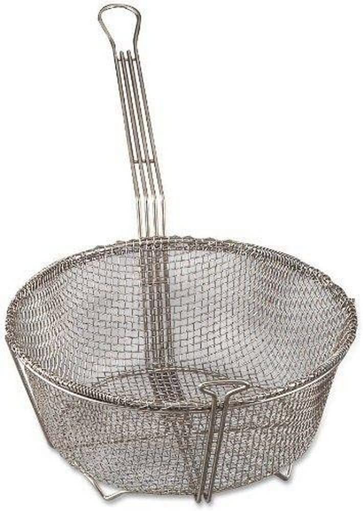 Browne - Fry Basket - Medium Mesh - 11.5" / 29 cm - Round - Heavy Nickel - Plated