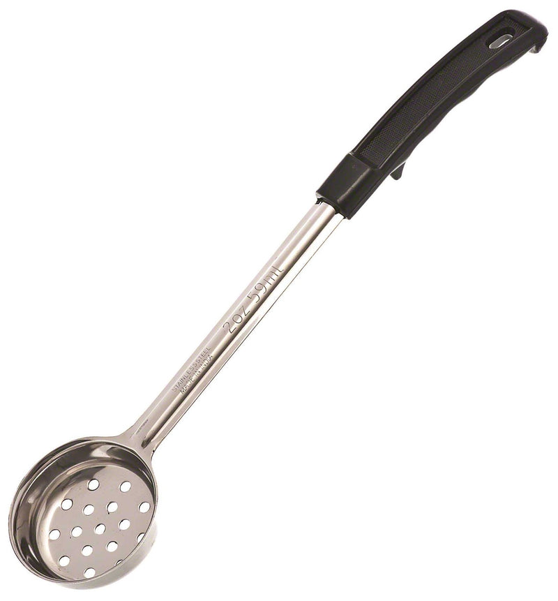 Browne - Portioner - One-Piece - Black Handle - Perforated - 2 oz / 59 mL