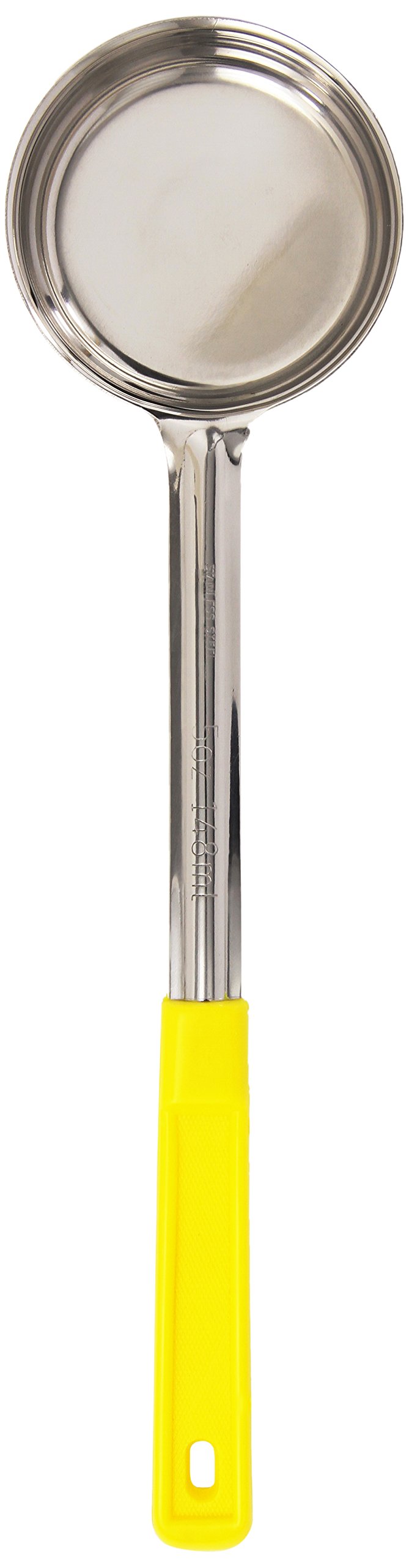 Browne - Portioner - One-Piece - Yellow Handle - Solid - 5 oz / 148 mL