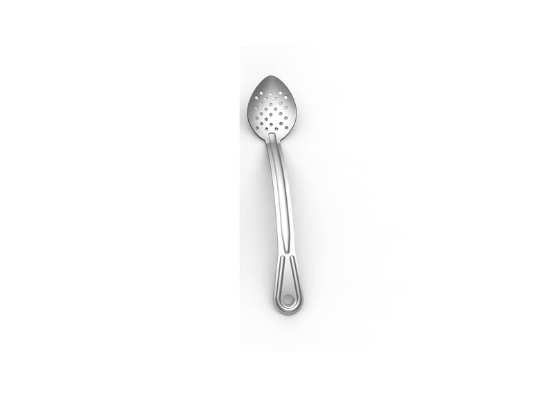Browne - Renaissance Serving Spoon - Curved Peforated - 13" / 33 cm - Stainless Steel - Satin Finish