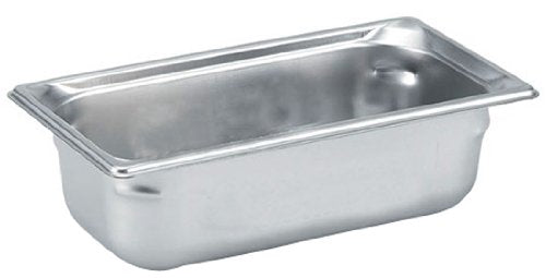 Browne - Steam Pan - Anti - Jam - 1 / 3 Size - 2.5" / 6.4 cm - 6.3QT / 5.9 L - Stainless Steel - 25GA - NSF
