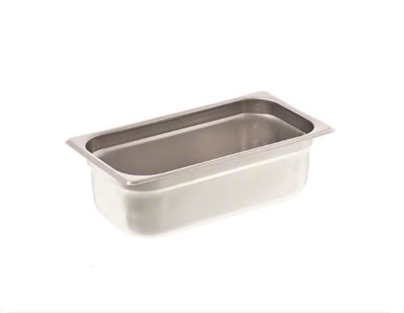 Browne - Steam Pan - Anti - Jam - 1 / 3 Size - 4" / 10 cm - 10.1QT / 9.5 L - Stainless Steel - 25GA - NSF