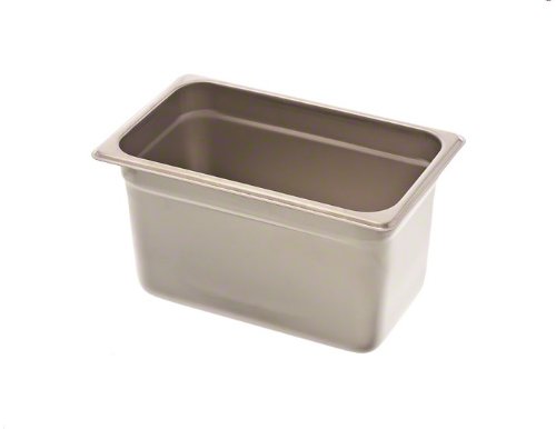 Browne - Steam Pan - Anti - Jam - 1 / 4 Size - 6" / 15.2 cm - 4.6QT / 4.3 L - Stainless Steel - 25GA - NSF
