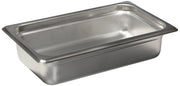 Browne - Steam Pan - Anti - Jam - 1 / 4 Size - HW - Deep - 2.5" / 6.4 cm - 2.2QT / 2 L - 22 Gauge - Stainless Steel - NSF