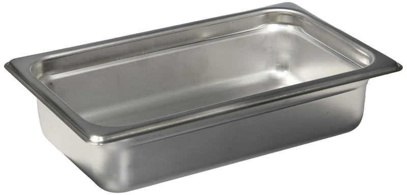 Browne - Steam Pan - Anti - Jam - 1 / 4 Size - HW - Deep - 2.5" / 6.4 cm - 2.2QT / 2 L - 22 Gauge - Stainless Steel - NSF