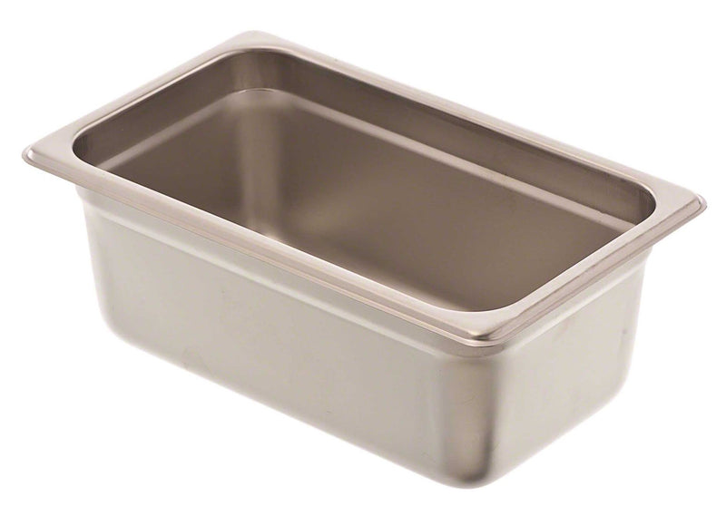 Browne - Steam Pan - Anti - Jam - 1 / 4 Size - HW - Deep - 4" / 10 cm - 3.1QT / 2.9 L - 22 Gauge - Stainless Steel - NSF