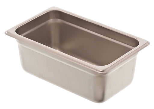 Browne - Steam Pan - Anti - Jam - 1 / 4 Size - HW - Deep - 4" / 10 cm - 3.1QT / 2.9 L - 22 Gauge - Stainless Steel - NSF