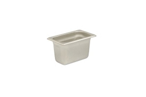 Browne - Steam Pan - Anti - Jam - 1 / 9 Size - HW - Deep - 4" / 10 cm - 1.1QT / 1 L - 22 Gauge - Stainless Steel - NSF