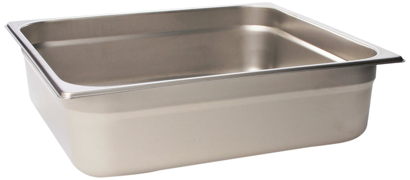 Browne - Steam Pan - Anti - Jam - 2 / 3 Size - HW - Deep - 4" / 10 cm - 10.1QT / 9.5 L - 22 Gauge - Stainless Steel - NSF