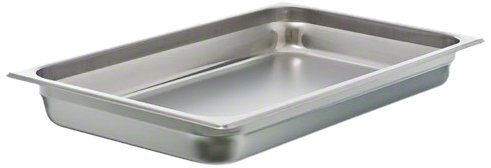 Browne - Steam Pan - Anti - Jam - Full Size - Deep - 2.5" / 6.4 cm - 8.2QT / 7.7 L - 25 Gauge - Stainless Steel - NSF