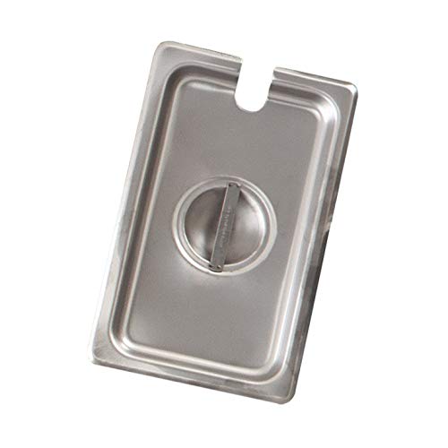 Browne - Steam Table Pan Cover - Notched - Full Size - 21x12.9" / 53.3x32.8 cm - Stainless Steel 18 / 8
