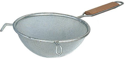 Browne - Strainer - Double - Mesh - Fine - Bowl - 6.8" / 15.9 cm - Wood Handle - 6" / 15.2 cm - Stainless Steel
