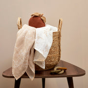 Meyco Baby Muslin Swaddle Blankets – Branches Sand – additional product detail or lifestyle view