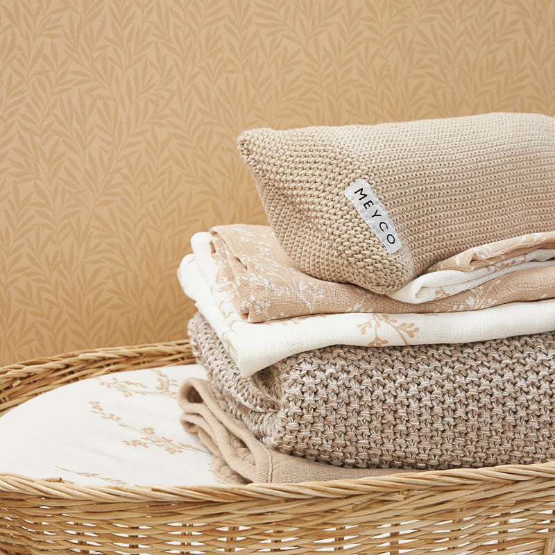Meyco Baby Muslin Starter Set – Branches Sand – additional product detail or lifestyle view