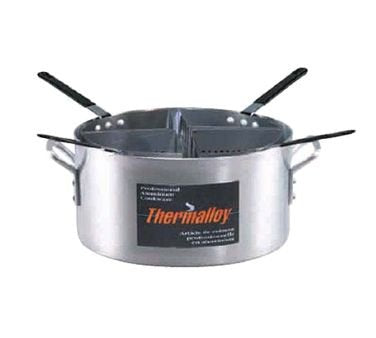 Thermalloy - Pasta Cooker with 4 Inserts - 20QT / 18.9 L - 14.3x7" / 36.3x17.8 cm - Aluminum