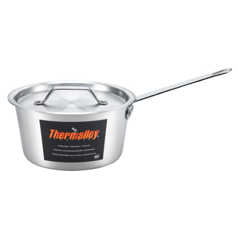 Thermalloy - Sauce Pan - Tapered - with Helping Handle - 8.5QT / 8 L - 11.5x5.6" / 29.2x14.2 cm - Aluminum NSF