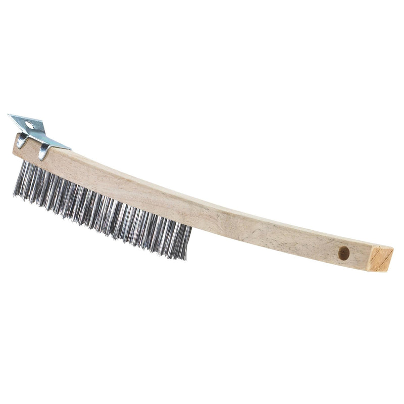 Browne - Wire Brush With Scraper - 14" / 35.6 cm - Hardwood