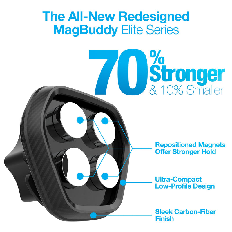 Naztech – MagBuddy Elite Magnetic Laptop Phone & Tablet Mount – Black – magnetic head design