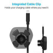 Naztech – MagBuddy Elite Magnetic Laptop Phone & Tablet Mount – Black – integrated cable clip