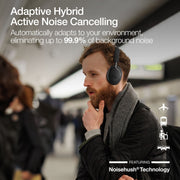 Naztech – AURA 360 ANC Wireless Over-Ear Headphones – Midnight – adaptive ANC