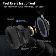Naztech – AURA 360 ANC Wireless Over-Ear Headphones – Midnight – 40 mm driver components