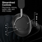 Naztech – AURA 360 ANC Wireless Over-Ear Headphones – Midnight – earcup controls