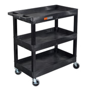 EC111-B – Three-Tub Utility Cart | Black; view 1